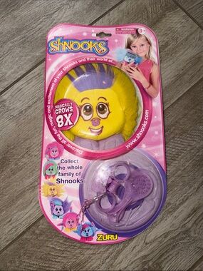Y2K Vintage Shnooks Purple & Yellow Plush Pet with Purple Accessories by Zuru